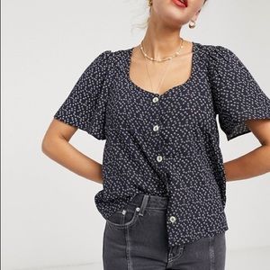 & OTHER STORIES Floral Button Through Blouse